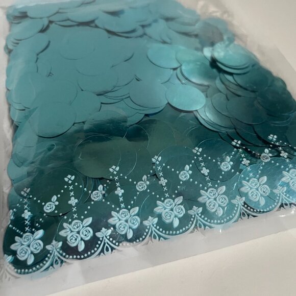 Teal Metallic Confetti Circles - Picture 2 of 5